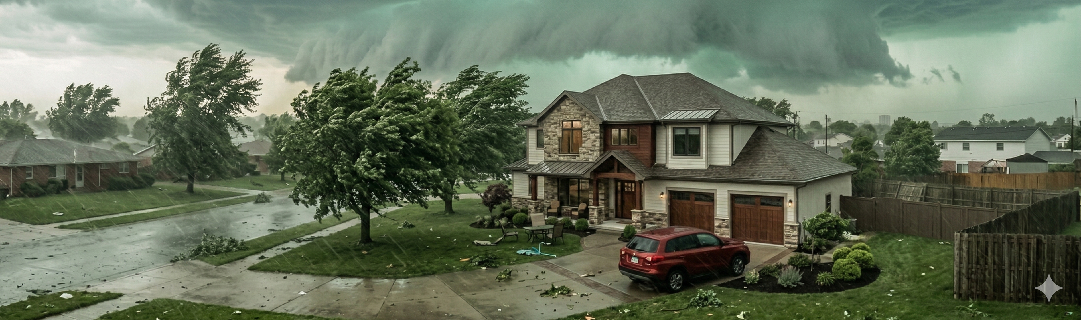 Severe thunderstorm with damaging winds